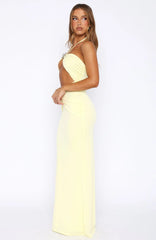 Don't Take Too Long Maxi Dress Lemon