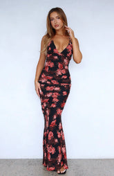 Put You First Maxi Dress Terracotta Floral