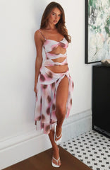 Dancing In Greece Midi Dress Neopolitana Sundae