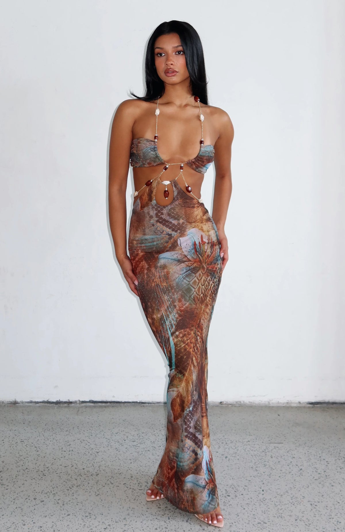 The Empress Maxi Dress Ophidian Feather