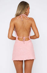By Candlelight Beaded Mini Dress Baby Pink