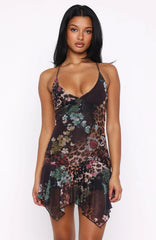 Floating Through It Mini Dress Mystic Leopard
