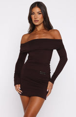 Show Me How Mini Dress Chocolate