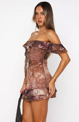 Aurelia Strapless Mini Dress Antique Bloom