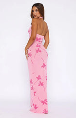 Chasing Heaven Knit Maxi Dress Pink
