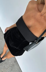 Let Loose Strapless Mini Dress Black