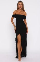 Icon In Motion Strapless Maxi Dress Black